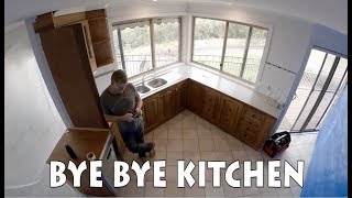 DIY Renovations - Kitchen Demolition Time Lapse