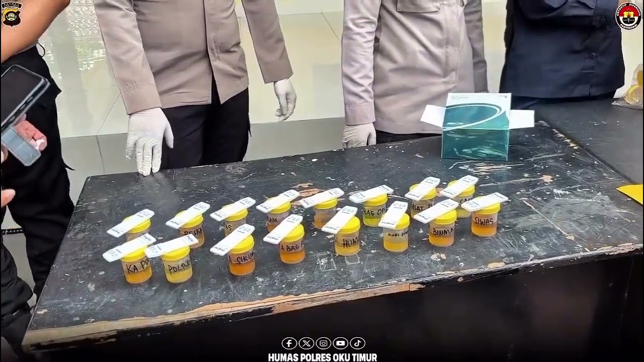 Tes Urine Seluruh Pju Polres OKU Timur    #kapolresokut #adiklistiyono #PolresOKUTimur #rolemode 1