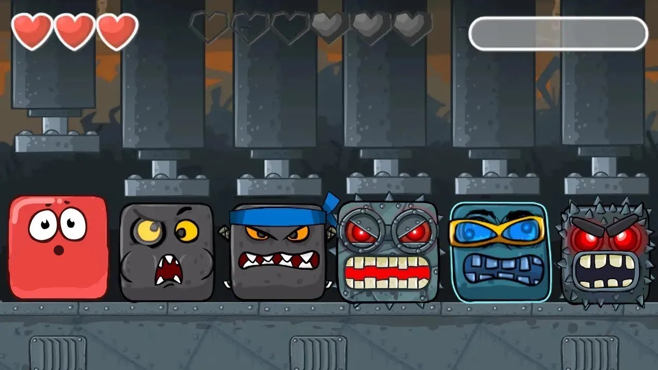 Red Ball 4 - Red Square - All Bosses - Boss Fight - Reverse to Forwards - Gameplay Volume 1,2,3,4,5