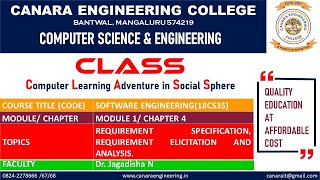 VTU SOFTWARE ENGINEERING (18CS35) Requirement specification [Requirement Engineering] (M1 L3)