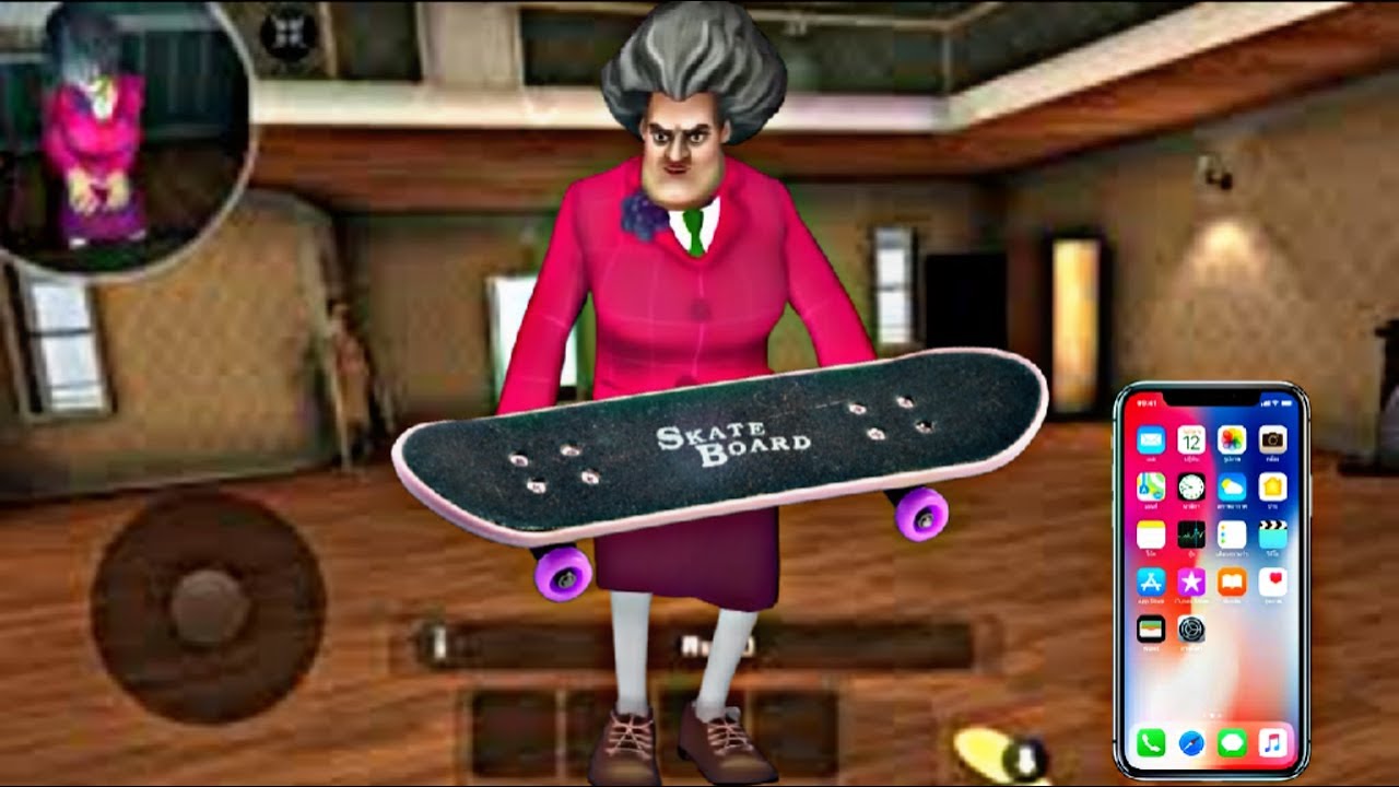 المعلمة الشريرة و مقلب الزلاجة l لعبة المعلمة الشريرة scary teacher 3d