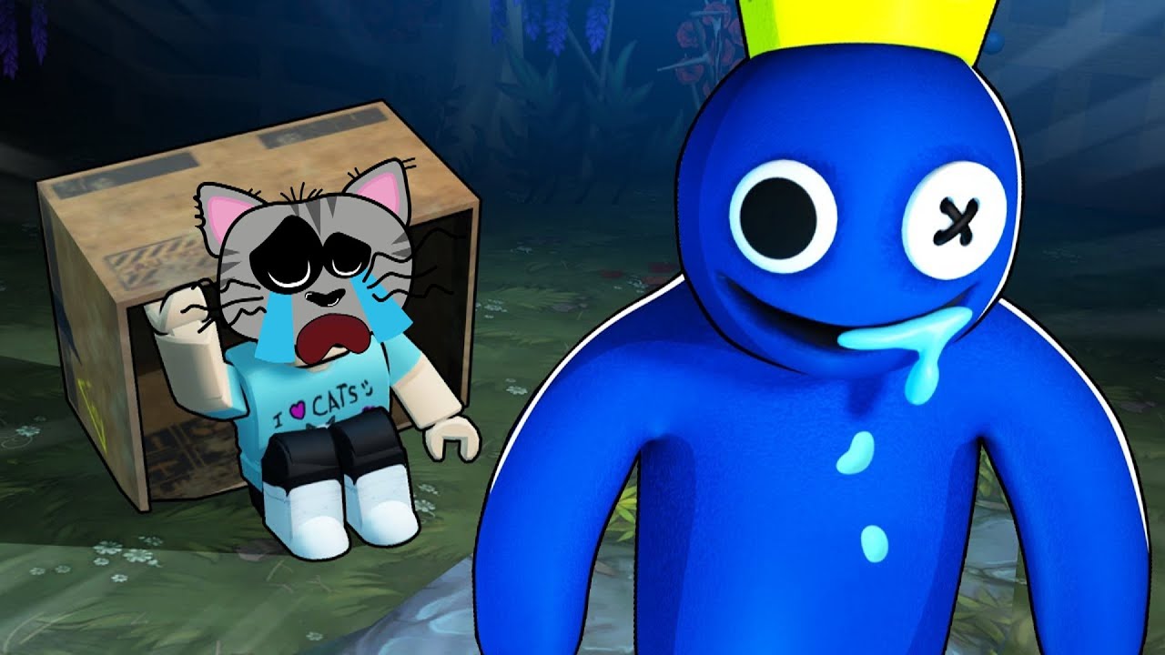 BLUE me da miedo! Jugando Rainbow Friends en ROBLOX