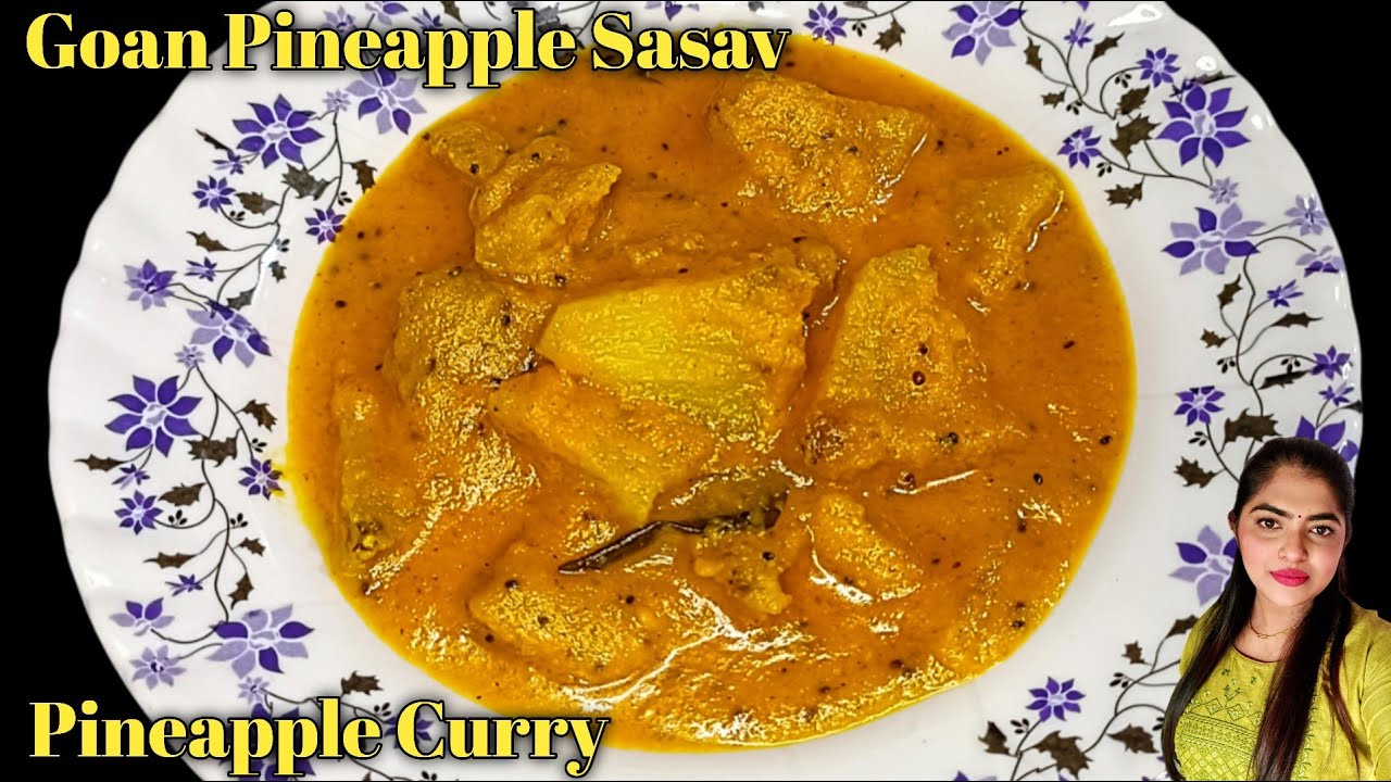 Goan Pineapple Sasav | Ananas Sasav | Ansache Sasav | Goan Sasam Recipe