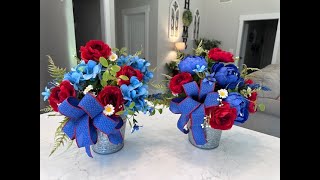 Festive DIY 4th of July Floral Decoration - Fun 4th of July Crafts