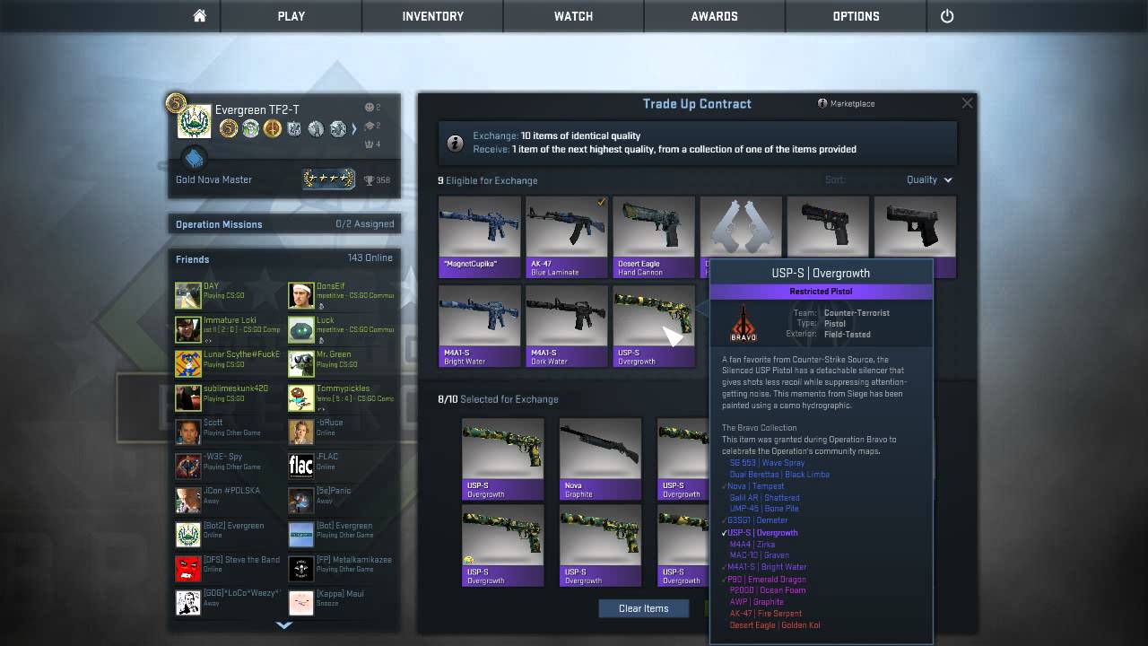 CS:GO Trade Up Contract For P2000 Ocean Foam - YouTube