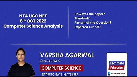 Unit Wise Analysis of 8 OCT NTA UGC NET Computer Science 2022