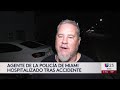 Impactante accidente: Agente de Miami choca mientras atendía una emergencia