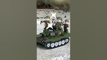 LEGO ARMY vs S.W.A.T: Tank & Gatling Gun Battle | Funny Music Power #shorts