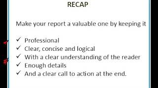 Tips For Report Writing