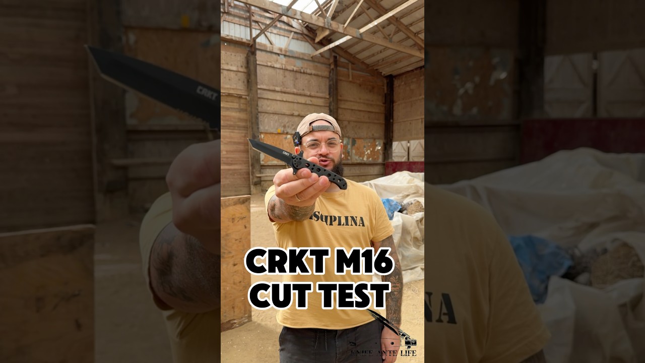 Crkt m16 10ksf cut test #knifeantelife #edcknif #edcknife #pocketknife #crktknife
