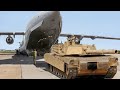 US Loads 70 Ton M1 Abrams Tank Inside Enormous C-17 Globemaster III