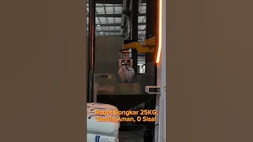 Unpacking & Feeding, PE,25KG #palletizing #stacking #palletizer #pvc #factory #packing #robot