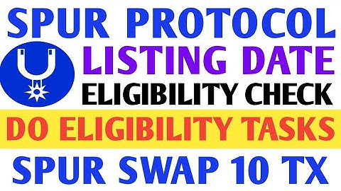 Spur Protocol Airdrop Update | Spur Protocol Airdrop Eligibility Check | Spur Protocol Listing Date