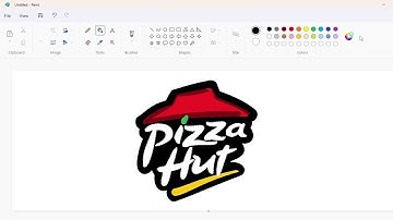 How to draw the Pizza Hut logo using MS Paint | How to draw on your computer