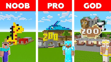 Minecraft NOOB vs PRO vs GOD: ZOO PARK in Minecraft / Funny Animation