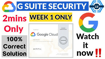 G Suite Security | All Quiz Answers | G Suite Administration | Coursera |