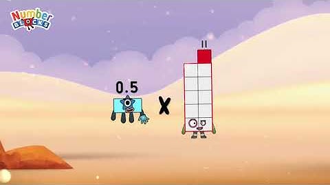 Numberblocks 0.5 decimal multiplication by 11 to 20 | 0.5 times table | learn to count @ColorArt_id