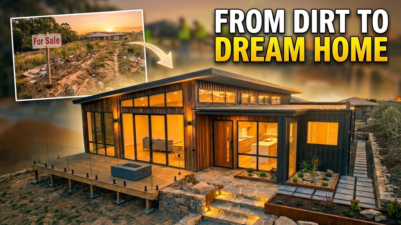 From “For Sale” Lot → Modern Dream Home (Timelapse) | No Talking