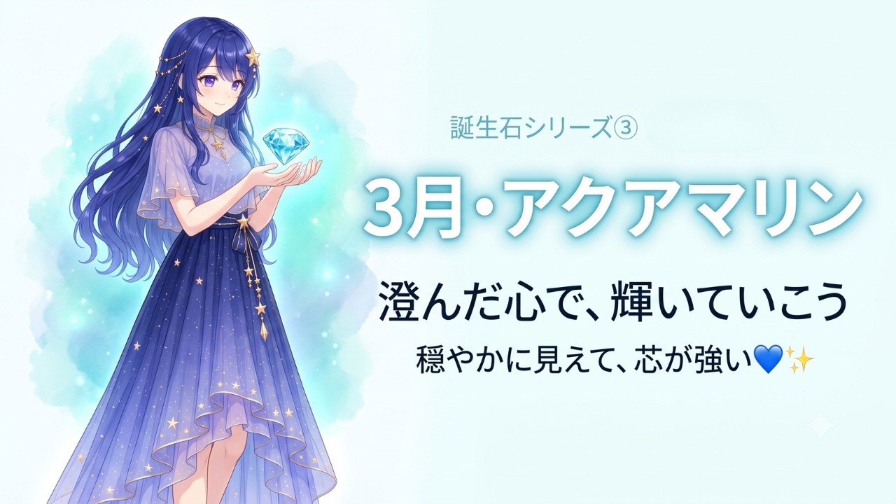 誕生石シリーズ】3月・アクアマリン〜澄んだ心で、輝いていこう - YouTube