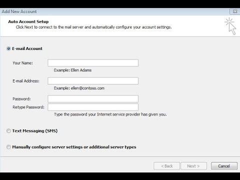 Gemakkelijk boot huwelijk How to Configure Outlook to connect to Microsoft (Live, MSN, Hotmail,  Outlook.com) email account - YouTube