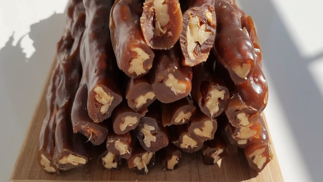 ‼️KAHRAMANMARAŞ IN CEVİZLİ SUCUĞUNU EVDE YAPTIK👌#sucuk #cevizlisucuk #cevizlisucuknasılyapılır