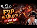 NEW Warlock F2P Test LIVE! Diablo Immortal Without Paying
