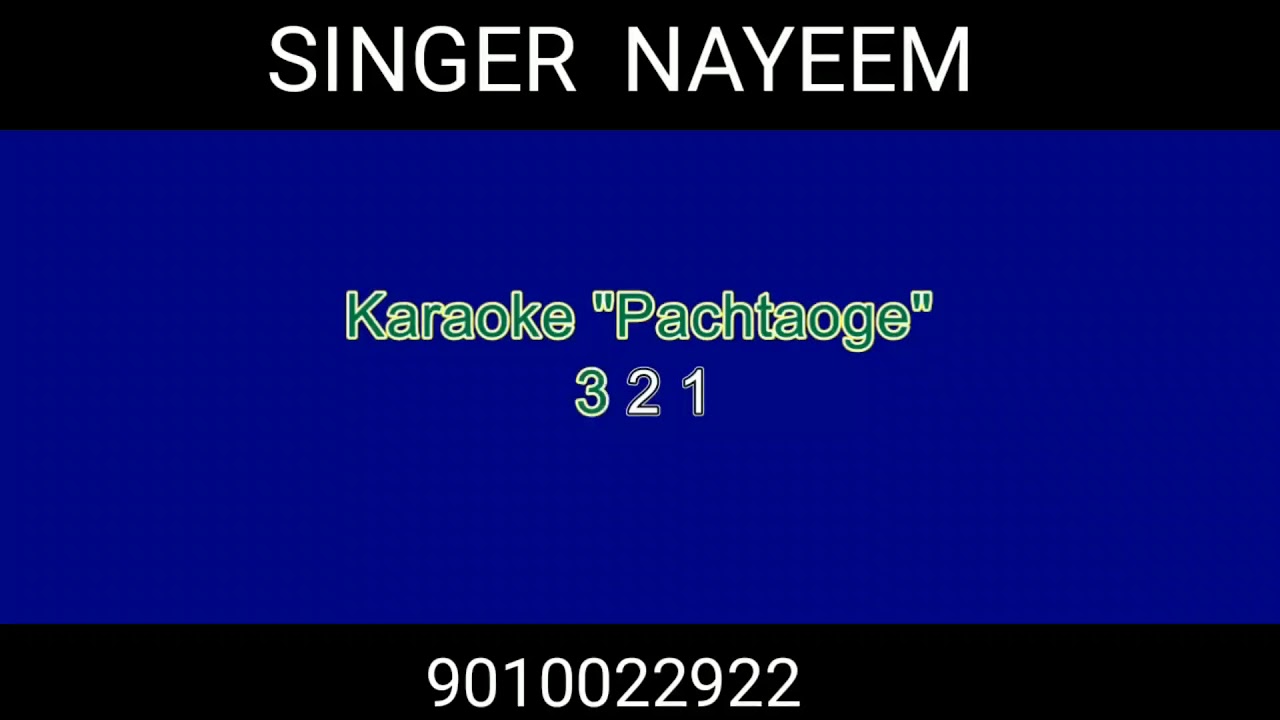 Bada pachtaoge  karaoke with lyrics