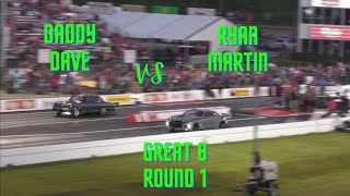 Street outlaws No prep kings Houston Raceway park: Ryan Martin Vs daddy Dave (great 8 round 1)