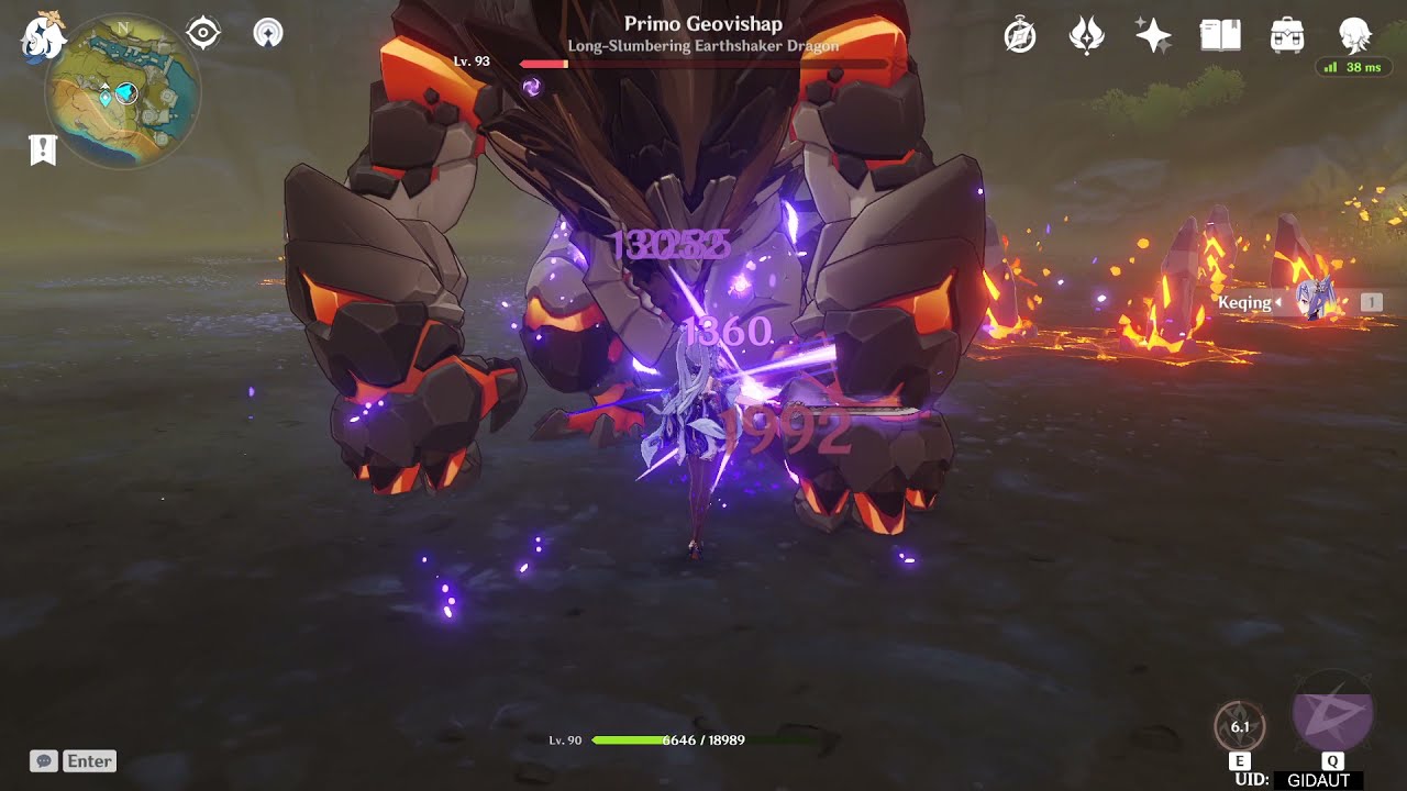 Pyro Primo Geovishap - F2P Solo Keqing No-Hit Run