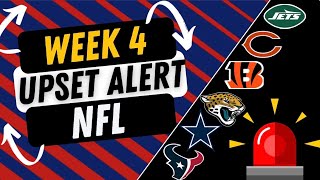 🚨 NFL Week 4 UPSET ALERT! My Top 3 Upset Picks