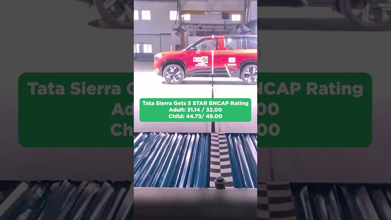 Tata Sierra Gets 5-Star Safety Rating | BNCAP Results