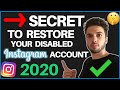 HOW TO RESTORE YOUR DISABLED INSTAGRAM ACCOUNT 2020 [100% GUARANTEED SUCCESS RATE]