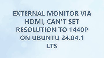 External monitor via HDMI, can