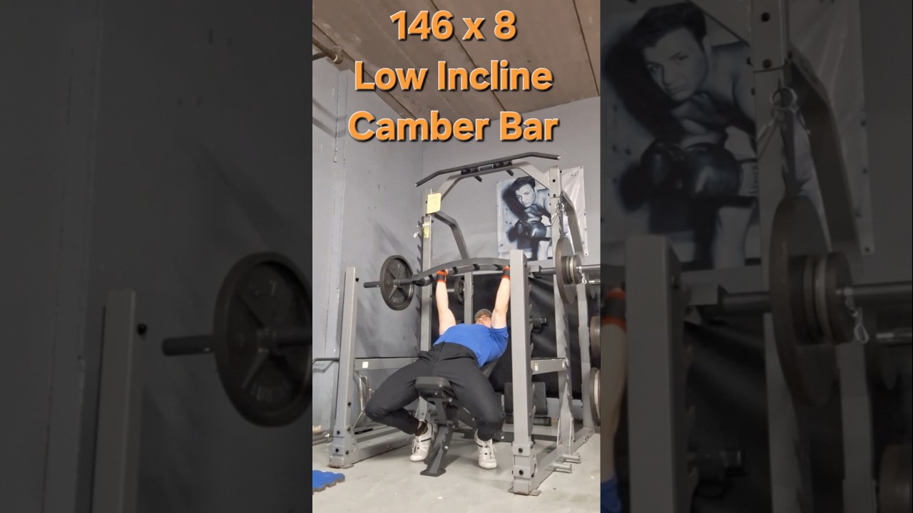 146 x 8 Low Incline Camber Bench Press | 