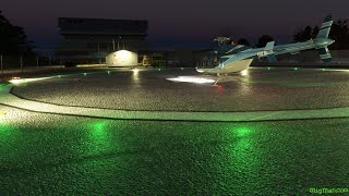 Drone | Night | LJHI Helipad Izola Hospital, Slovenia | Microsoft Flight Simulator