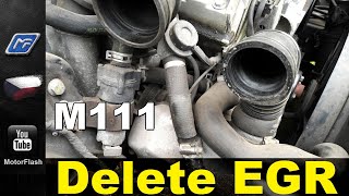 How to delete EGR / Jak odstranit EGR - Motor Mercedes- Benz M111 Kompressor