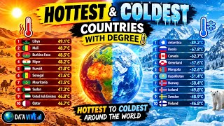 🌡️🔥 Hottest & Coldest Countries in the World | Temperature Comparison Coldest Vs Hottest Countries Ever Recorded рџЊЋ All Time Average Temperature