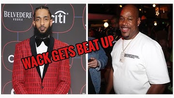 🔥Wack 100 Gets knocked out By NIPSEY Hustle Bodyguard🥊💨 Hood News Ep.1