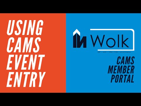 Using CAMSEventEntry with the InWolk CAMS Member Portal