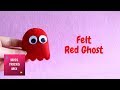 Felt Blinky PAC MAN Red Ghost Keychain DIY Tutorial.