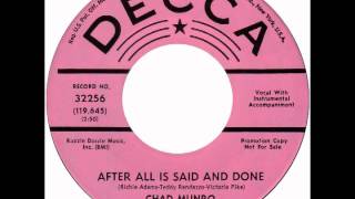 Chad Munro – “After All Is Said And Done” (Decca) 1968