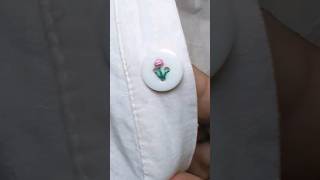 Tips jahit kancing baju bentuk bunga#menjahit#sewing#shorts