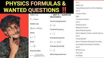 Applied Physics I Full Formulas & Wanted Last Mins Questions 💯 #ph25c01 #physics #appliedphysics1 