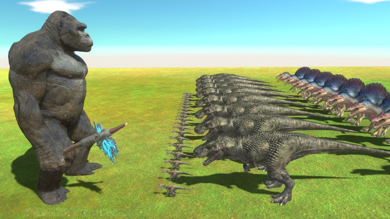 100 юнитов. Animal Revolt Battle Simulator динозавры. Битва динозавров. Кинг Конг динозавры. Конг ARBS.
