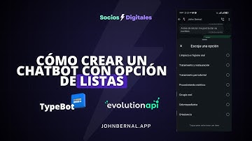Como crear Chatbot con opción de listas con Evolution API y TypeBot