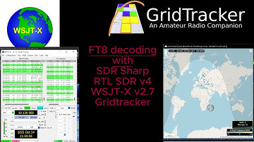 102: FT8 decoding SDR Sharp + RTL SDRv4 +WSJT-X + Gridtracker2