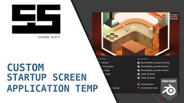 Blender Tutorial Customize your startup splash screen using application templates