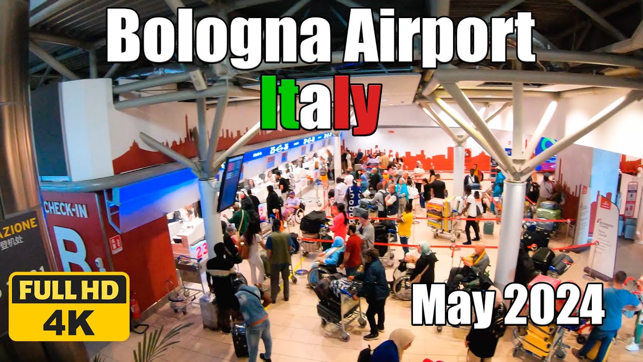 Bologna Airport 4K Walking Tour-25 May 2024