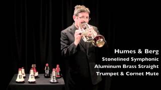 Humes & Berg Stonelined Symphonic Aluminum Brass Straight Trumpet & Cornet Mute (#106B)