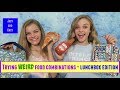 Trying WEIRD Food Combinations that People LOVE! ~ Back to School Lunchbox Edition ~ Jacy and Kacy